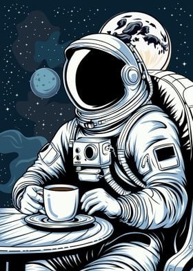 Astronaut and Coffee