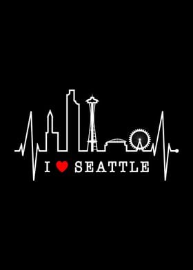 Seattle Skyline Heartbeat