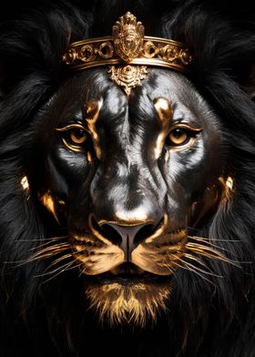 black and gold lion king