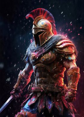 Futuristic Spartan Warrior