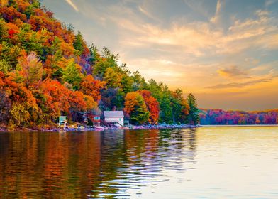 Autumn lake Wisconsin
