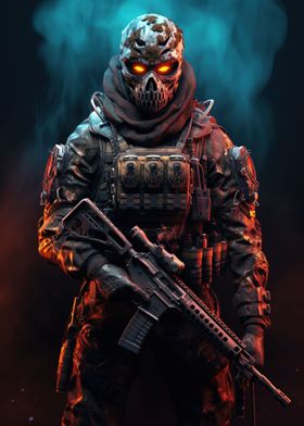 Futuristic Ghost Soldier