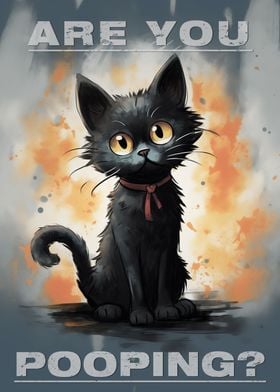 Inquisitive Black Cat 