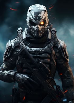 Futuristic Ghost Soldier