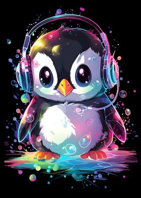 Bubble Penguin Headphones