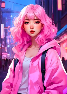 Pink Cyberpunk Girl