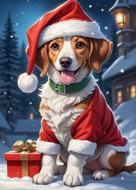 Christmas dog Beagle