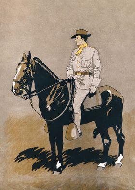 Soldier riding a horse