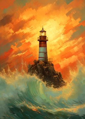 LightHouse and Waves