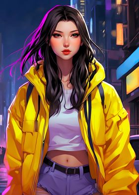 Beautiful Cyberpunk Girl