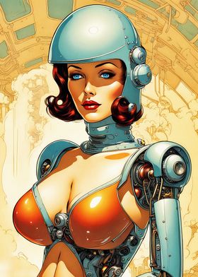 Retro SciFi PinUp Beauty