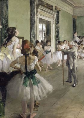 The ballet class by Degas