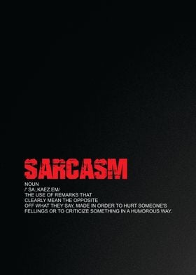 sarcasm definition poster