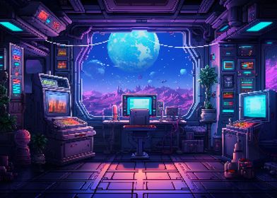 Space Hotel Pixel Art