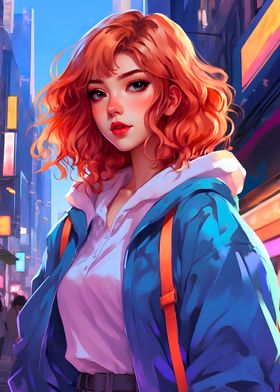 Cyberpunk Ginger Girl