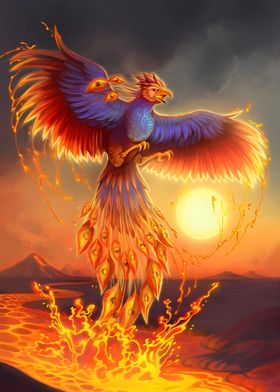 Phoenix mythology fire art