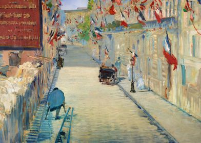 The Rue Mosnier with Flags