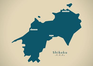 Shikoku Japan map