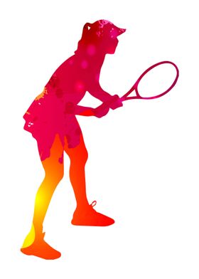 Abstract Tennis Players