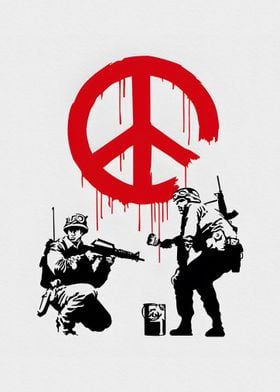 Banksy Soldier Life Love