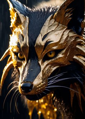 black and gold fox