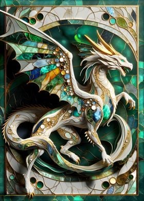Abstract Dragon Kintsugi