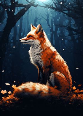 Fox In Forest