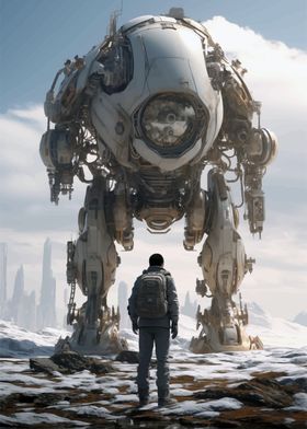 Giant robot foreign planet