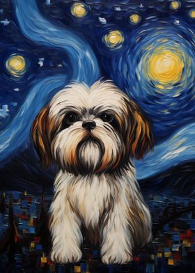 Shih Tzu Vincent Van Gogh