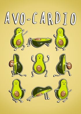 Avocado Cardio Funny 