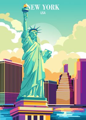 Travel Poster New York USA