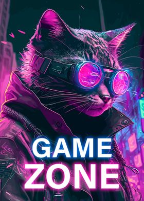 Game Zone Neon Cat