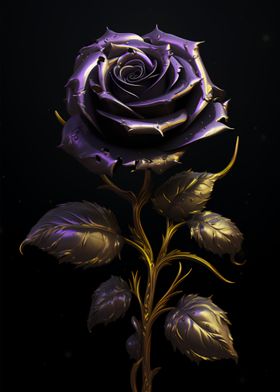 Purple Gold Rose