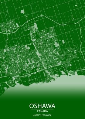 Oshawa Ontario Green Map