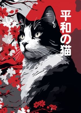 Kimono Zen Cat Japan Art