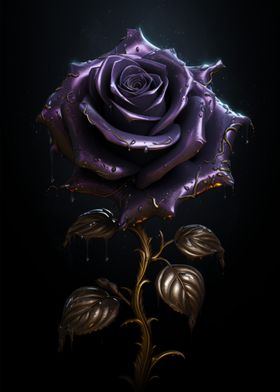 Purple Gold Rose