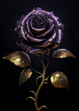 Purple Gold Rose