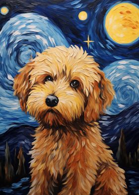 Cockapoo Starry Night Dog