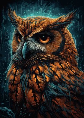 Golden Owl Elegance