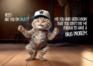 FUNNY CAT No drug problem
