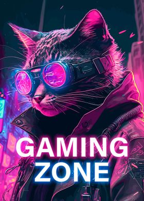 Gaming Zone Cat Neon 