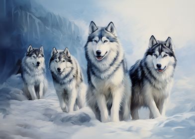 Siberian Husky pack 2