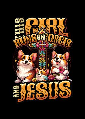 Corgis On Christian Cross