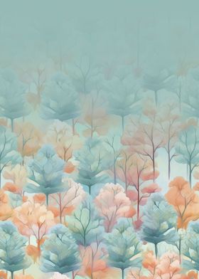 AUTUMN FOREST WALL ART