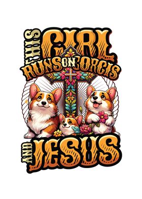 Corgis Christian Cross