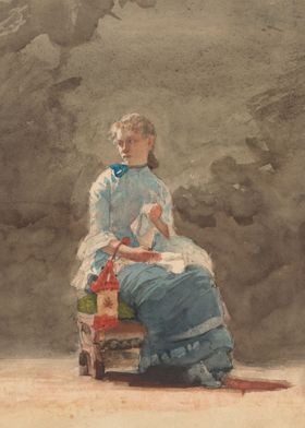 Young Woman Sewing