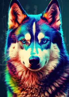 Husky Colorful