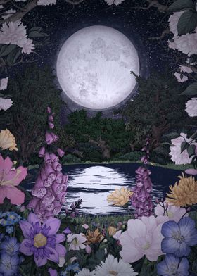 A Garden Lit By the Moon