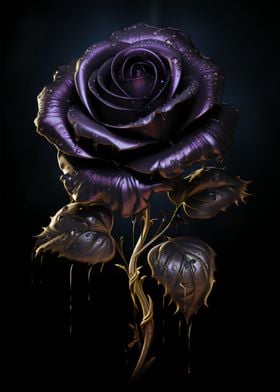 Purple Gold Rose