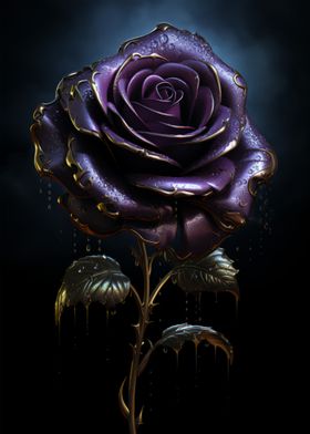 Purple Gold Rose